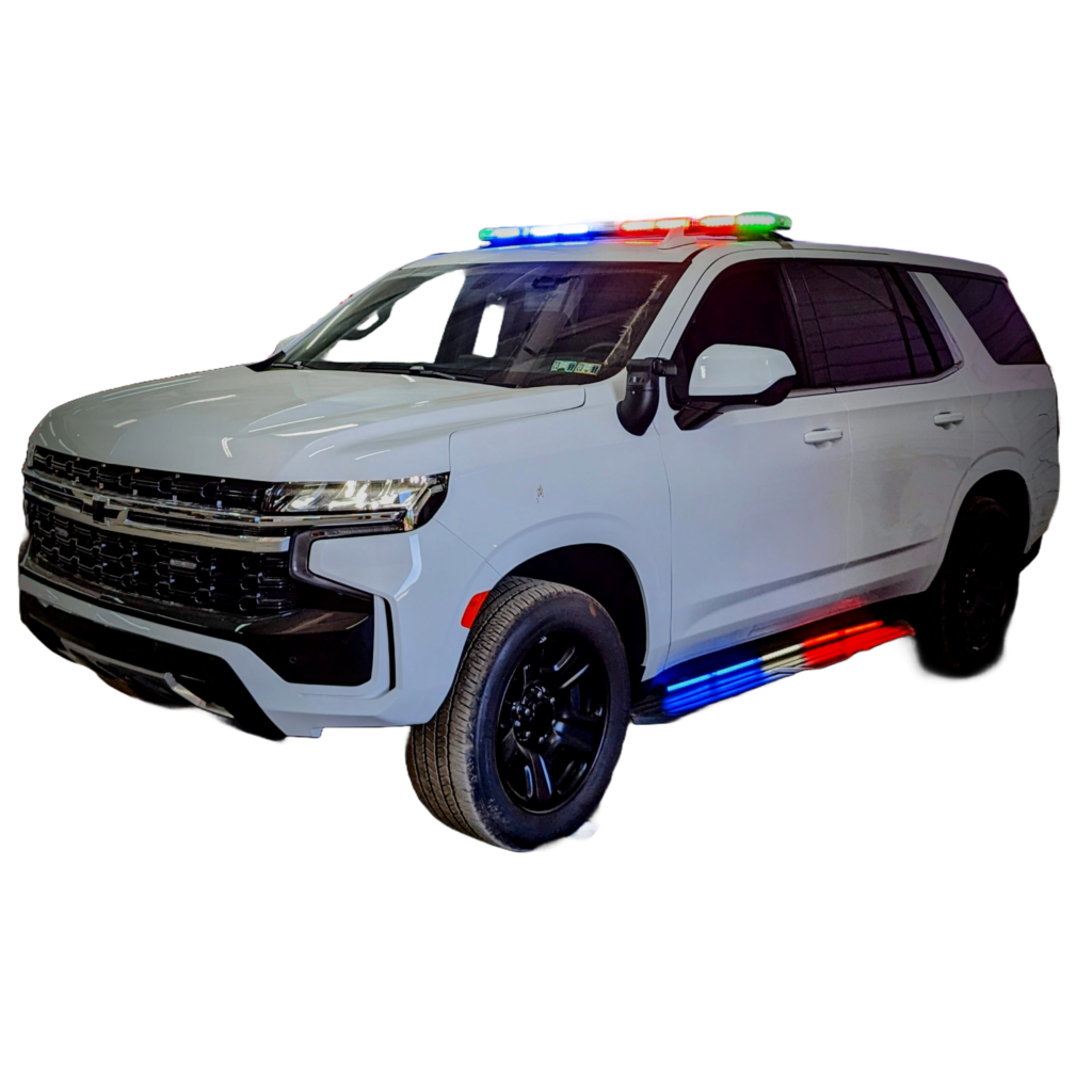 police tahoe with lights