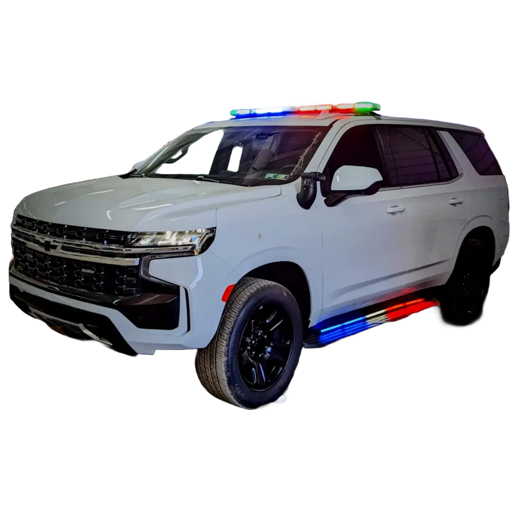 police tahoe with lights