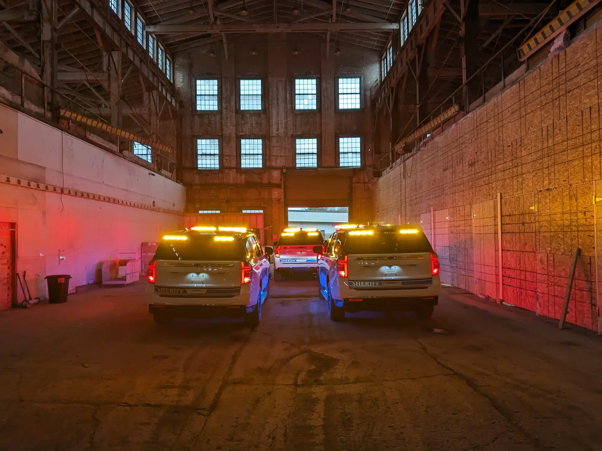3 tahoes with police lights